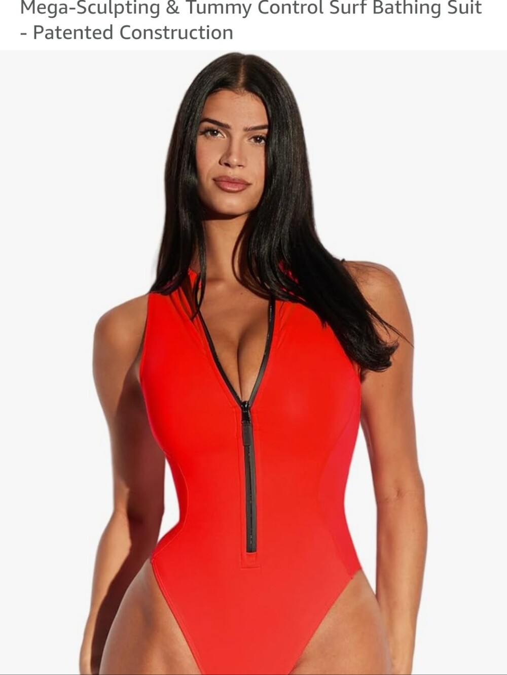 TA3 Coral High-Neck Zip-Front Women's Swim Bodysuit Size Small/short. - Picture 9 of 9